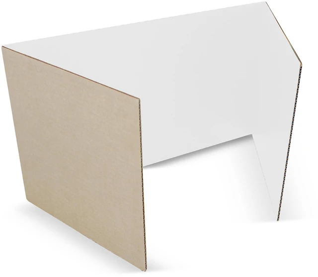 Main image of 18 X 48 Study Carrel White Corrugated Pack Of 12