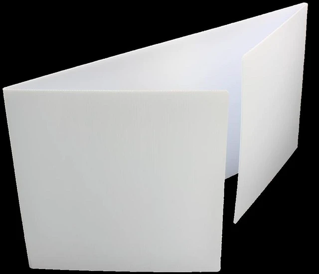 Main image of White Premium Corrugated Plastic Study Carrel Pack Of 12