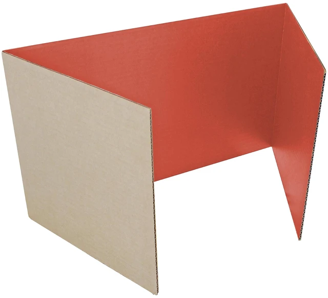 Main image of 18 X 48 Study Carrel Red Corrugated Pack Of 24