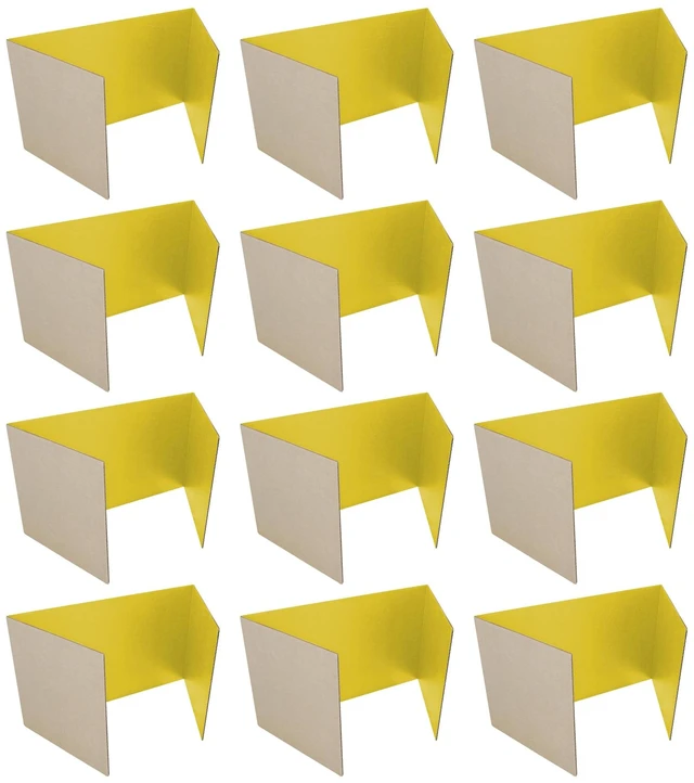 Main image of 18 X 48 Study Carrel Yellow Corrugated Pack Of 12