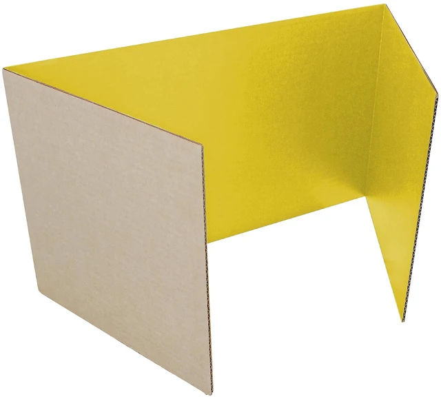Main image of 18 X 48 Study Carrel Yellow Corrugated Pack Of 24