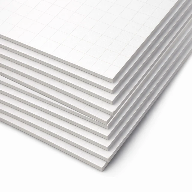 Main image of 20 X 28 FadeLine White Foam Board, 1/2" Grid Pack Of 10