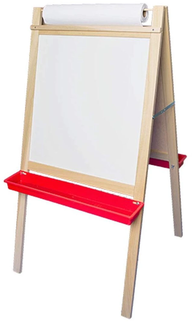 Main image of Deluxe Magnetic Paper Roll Easel Green Chalk/White Markerboard