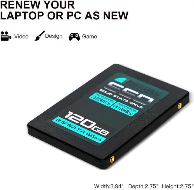 Alt view image 4 of 7 - Inland Professional 120GB SSD 3D NAND SATA III 6Gb/s 2.5" 7mm Internal Solid State Drive (120GB)