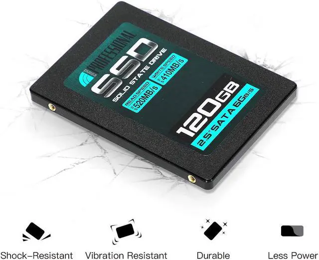 Alt view image 3 of 7 - Inland Professional 120GB SSD 3D NAND SATA III 6Gb/s 2.5" 7mm Internal Solid State Drive (120GB)