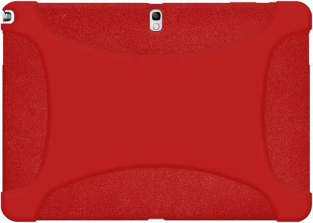 Alt view image 4 of 6 - Amzer Silicone Skin Fit Jelly Case Cover For Samsung GALAXY Note 10.1 2014 Edition/ SM-P6000/ 10.1 SM-P601- Red