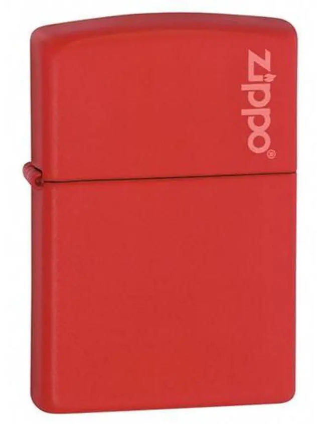 Alt view image 9 of 14 - Zippo 233ZL Windproof Red Matte with Zippo Logo Lighter