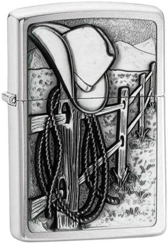 Alt view image 11 of 20 - Zippo ZOZO24879 Lighter Resting Cowboy World Famous Lighters