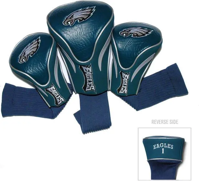 Alt view image 3 of 6 - Team Golf 3-Pack Headcovers (Philadelphia Eagles) Headcover