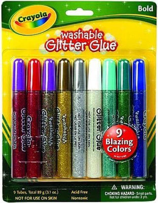 Crayola® Washable Glitter Glue Pens, Assorted Colors, Pack Of 5 Pens