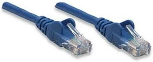 Alt view image 2 of 20 - Intellinet Network Cable, Cat5e, UTP, RJ45 Male / RJ45 Male, 3.0 m (10 ft.), Blue
