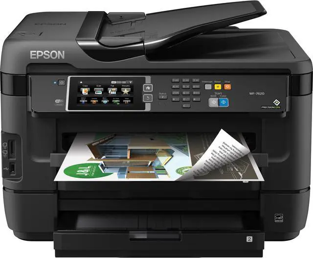 Alt view image 4 of 19 - Epson WorkForce WF-7620 4800 x 2400 dpi Ethernet/USB/WIFI All-in-One Inkjet Printer