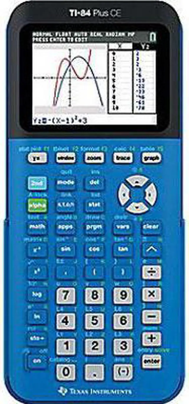 Alt view image 4 of 7 - Texas Instruments TI-84 Plus CE  Color Graphing Calculator Blue