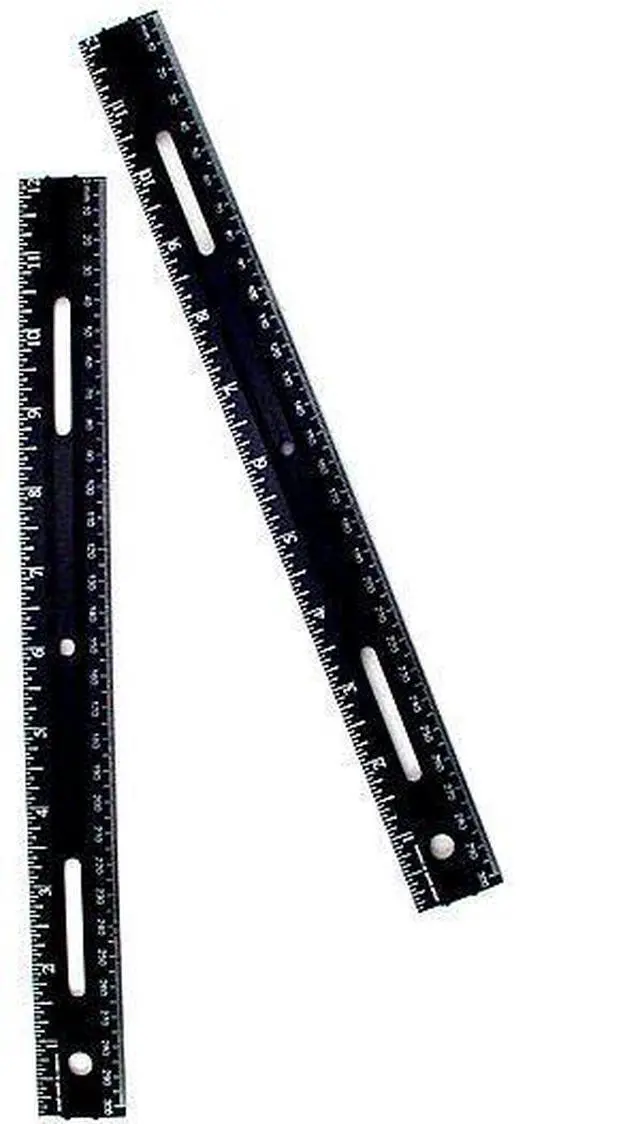 Alt view image 2 of 9 - Acme Plastic Ruler Recycled 12"L Inch/Metric Black 41015