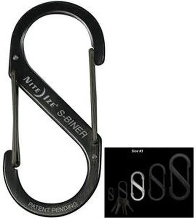 Alt view image 17 of 18 - NITE IZE SB3-03-01 Double Gated Carabiner,2-5/8 In.,Black