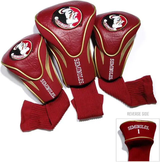 Alt view image 2 of 4 - Team Golf Florida State University Seminoles 3 Pack Contour Headcover