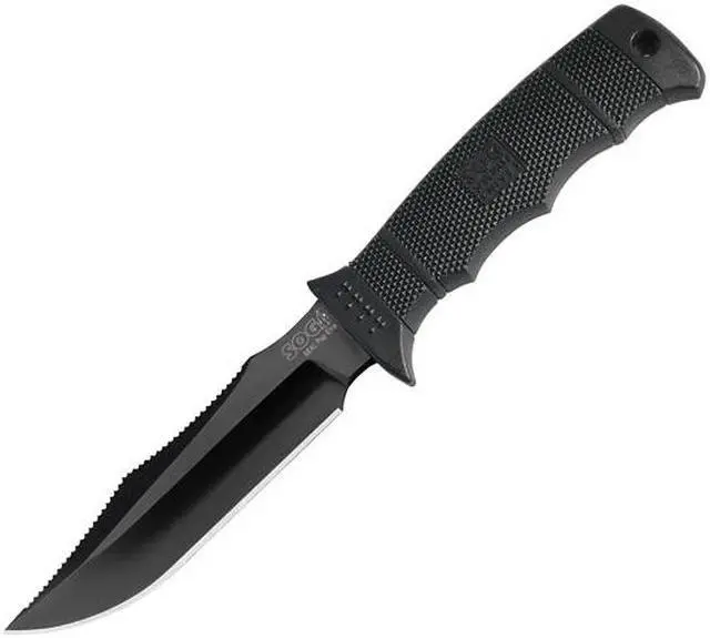 Alt view image 4 of 13 - SOG Seal Pup Elite Black Tini Straight Knife E37S-K