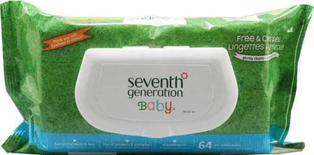 Alt view image 8 of 20 - Seventh Generation Baby Wipes - Free and Clear - 64 Count Diapers and Wipes