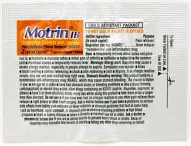 Alt view image 2 of 14 - Motrin IB Ibuprofen Tablets Two-Pack 50 Packs/Box 48152