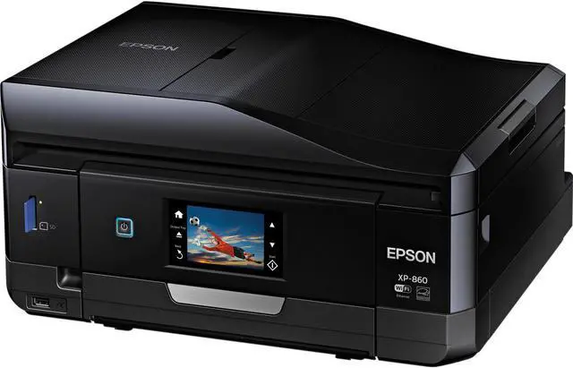 Main image of Epson Expression Photo XP-860 (C11CD95201) Up to 9.5 ppm 5760 x 1440 dpi USB/Ethernet/Wireless Duplex All-in-One Inkjet Printer