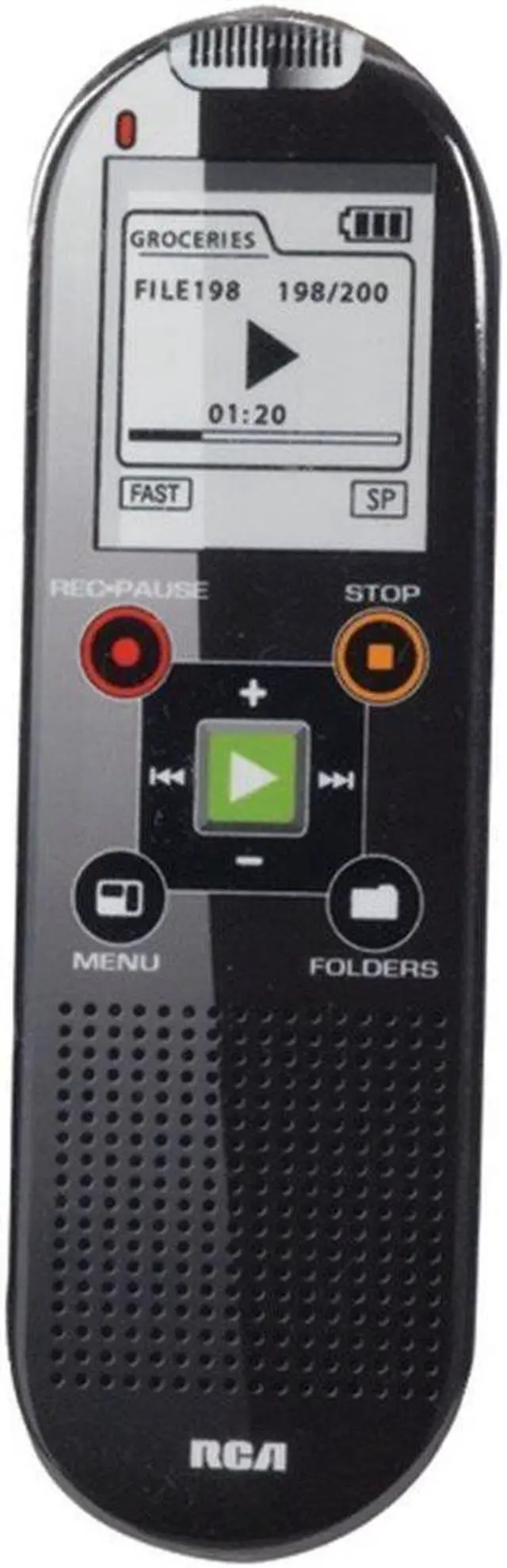 RCA VR6320 2GB, 800-Hour Digital Voice Recorder with 1.5