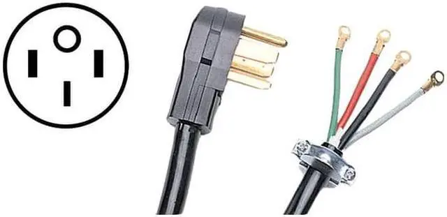 Alt view image 3 of 8 - PETRA 90-2060 4-Wire Range Cords - 40A Closed Eyelet 4-ft