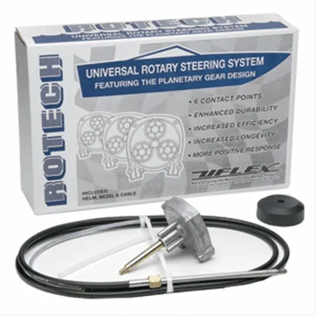 Alt view image 2 of 13 - UFlex Rotech 18' Rotary Steering Package - Cable, Bezel, Helm
