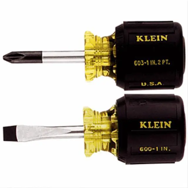 Main image of KLEIN TOOLS 85071 Screwdriver Set,Slotted/Phillips,2 Pc
