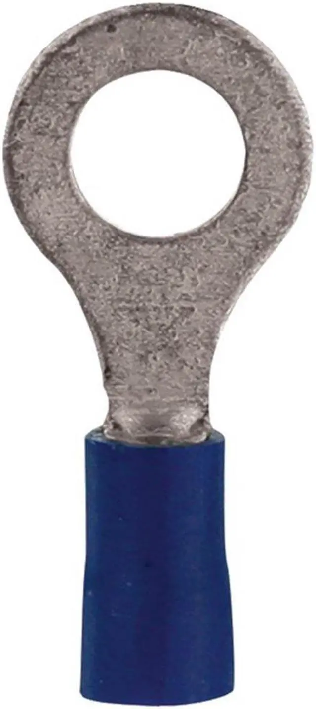 Alt view image 3 of 5 - Install Bay BVRT14 Blue Vinyl 16/14 Gauge 1/4' Insulated Ring Terminal (100/pk)