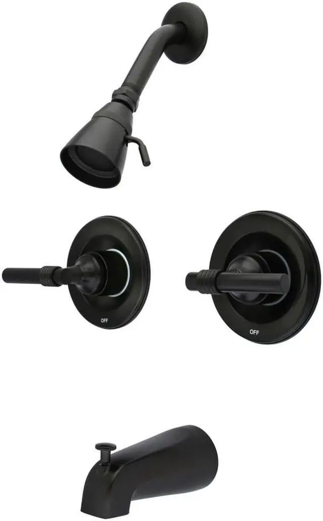 Main image of Kingston Brass KB665ML Tub and Shower , Faucet, Oil Rubbed Bronze
