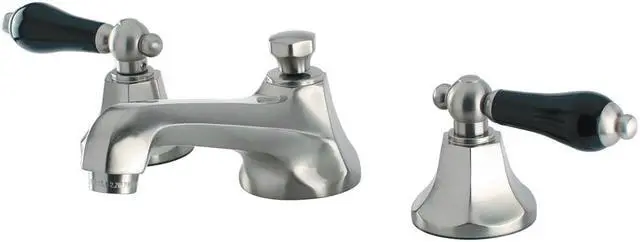 Alt view image 4 of 9 - Kingston Brass KS4468PKL Metropolitan Onyx Widespread Lavatory Faucet With Black