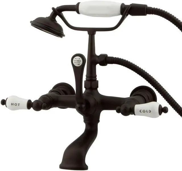 Main image of Kingston Brass Cc555T5 Clawfoot Tub Filler With Hand Shower - Oil Rubbed Bronze Finish