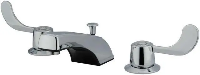 Alt view image 3 of 7 - Kingston Brass KB931B Vista Widespread Bathroom Faucet with Brass Pop-Up Drain A, Polished Chrome