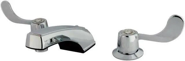 Main image of Kingston Brass KB931LP Vista Widespread Bathroom Faucet with Metal Wrist Blade H, Polished Chrome
