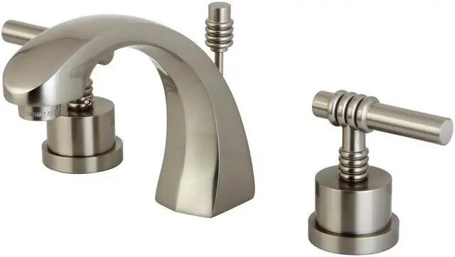 Alt view image 3 of 10 - Two Handle 8 to 16 Widespread Lavatory Faucet with Brass Pop-up