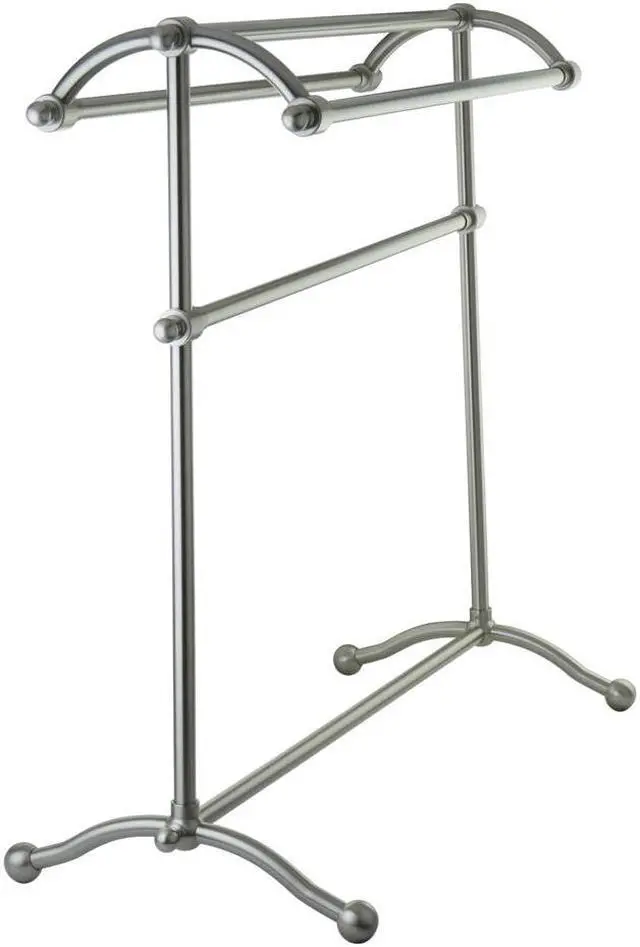 Alt view image 5 of 7 - Kingston Brass SCC2298 Pedestal Towel Rack, Satin Nickel