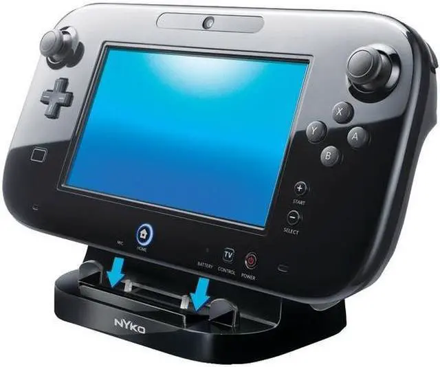 Alt view image 8 of 8 - Nyko Power Stand (Black) - Angled charging dock for Wii U GamePad