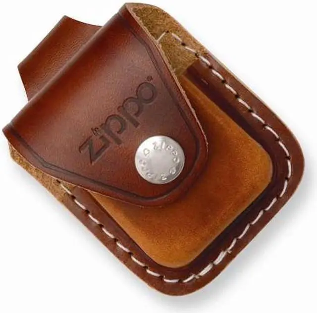Alt view image 6 of 14 - Zippo ZO17040 Lighter Lighter Pouch Brown Leather Attaches To Belt W/ Loop These