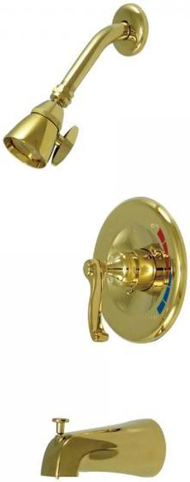Alt view image 4 of 7 - Kingston Brass KB8632FL Tub and Shower , Faucet, Polished Brass
