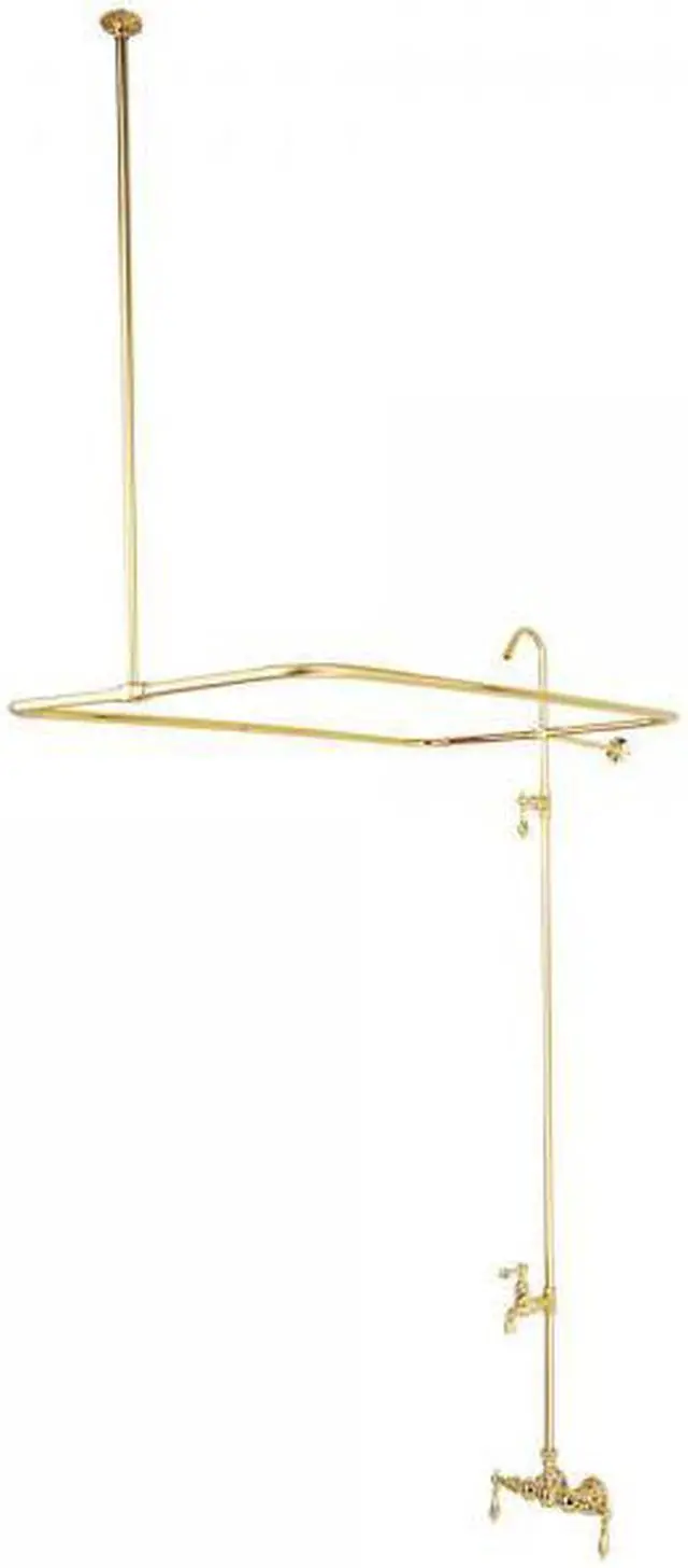 Alt view image 3 of 6 - Kingston Brass CC61T2 Clawfoot Tub Filler , Faucet, Polished Brass
