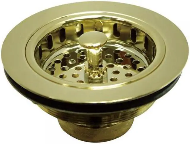 Alt view image 5 of 8 - Kingston Brass KBS1002 Kitchen Sink Strainer - Polished Brass