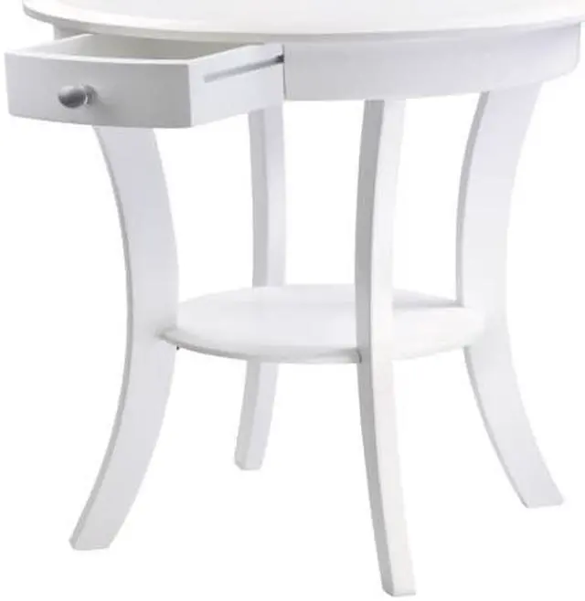 Alt view image 3 of 13 - Sasha Round Accent Table In White By Winsome