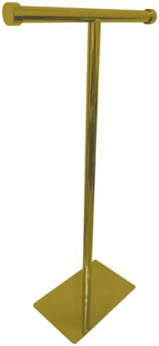 Alt view image 4 of 8 - Kingston Brass CC8102 Claremont Freestanding Toilet Paper Stand, Polished Brass