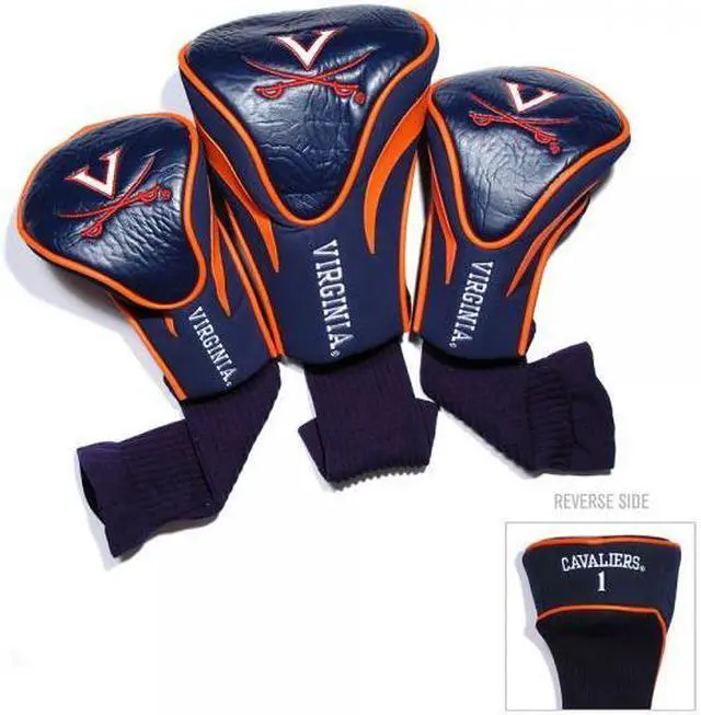 Alt view image 4 of 7 - Team Golf 25494 University of Virginia 3 Pack Contour Fit Headcover