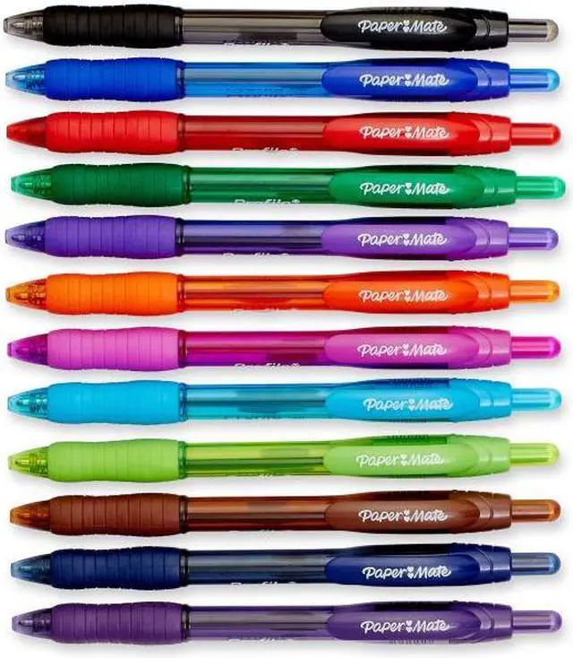 Main image of Paper Mate Profile Retractable Ballpoint Pens, Bold Point 1.4mm, Assorted, 12/Pack (1788863)