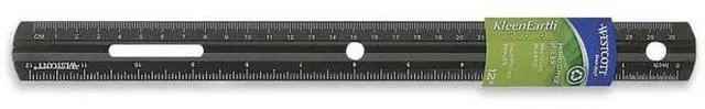Alt view image 4 of 9 - Acme Plastic Ruler Recycled 12"L Inch/Metric Black 41015