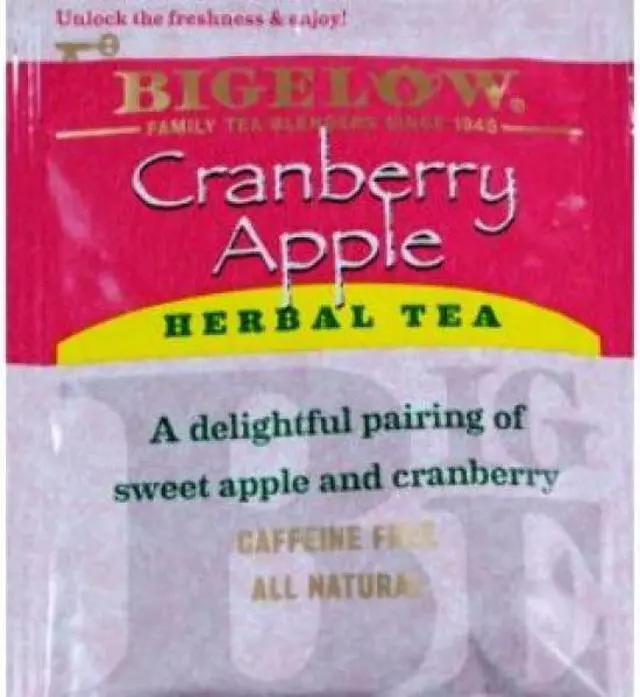 Alt view image 3 of 13 - Bigelow Cranberry Apple Herbal Tea, 28/Box 10400