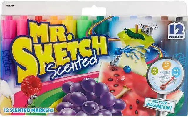 Alt view image 3 of 5 - Mr. Sketch Scented Watercolor Marker Chisel Tip 12 Colors 12/Set 1905069