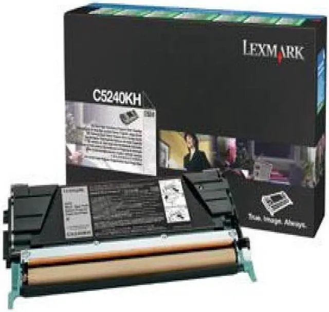 Alt view image 2 of 20 - Lexmark C5240KH High Yield Return Program Black Toner Cartridge for C524, C534