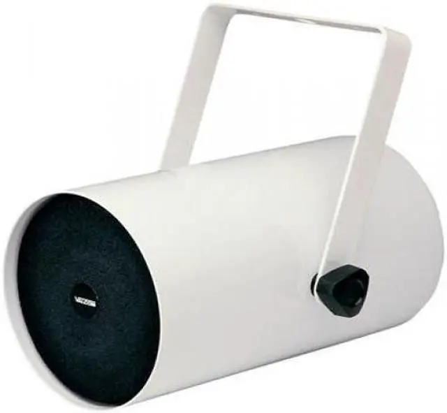 Alt view image 4 of 13 - Valcom - V-1013B-WW - 1-Watt Track-Style Speaker White with White Grille